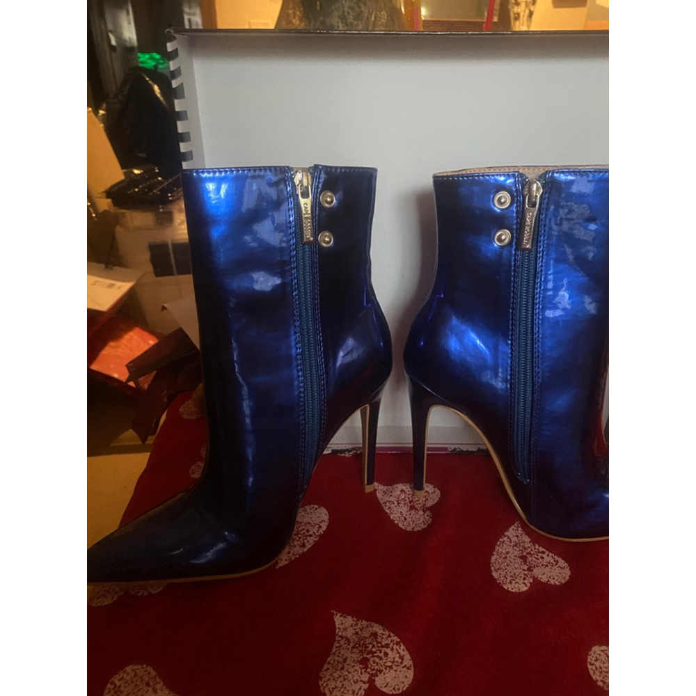 Women's Cape Robbin Blue Heeled Boots Size 6.5 - Picture 5 of 12